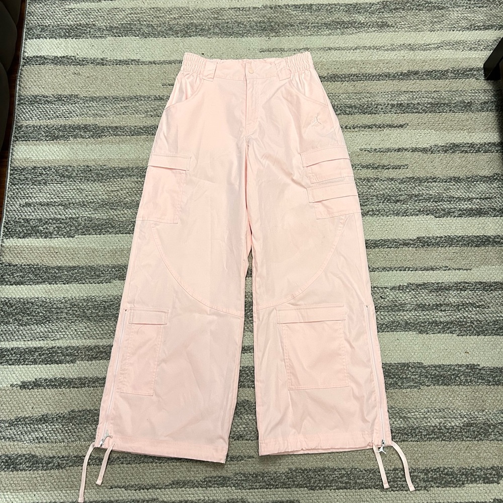 Nike Air Jordan Women's Baggy Pink Cargo Pants Chicago Loose Wide Leg